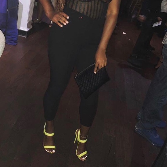 Neon Green High Heel Sandals - Picture 1 of 1